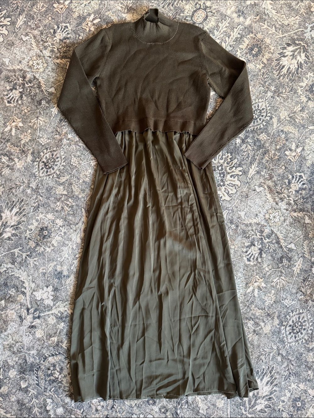Roolee Olive Green Maxi Dress